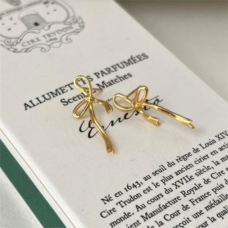 Ribbon Ear Studs 2