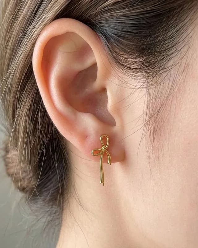 Ribbon Ear Studs 3
