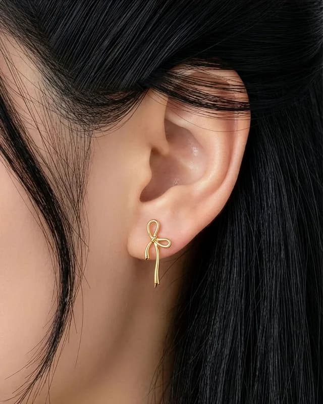 Ribbon Ear Studs 4