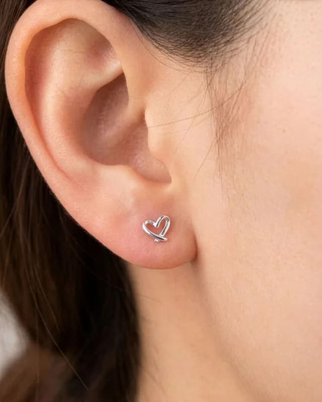 Heart Ear Studs 2