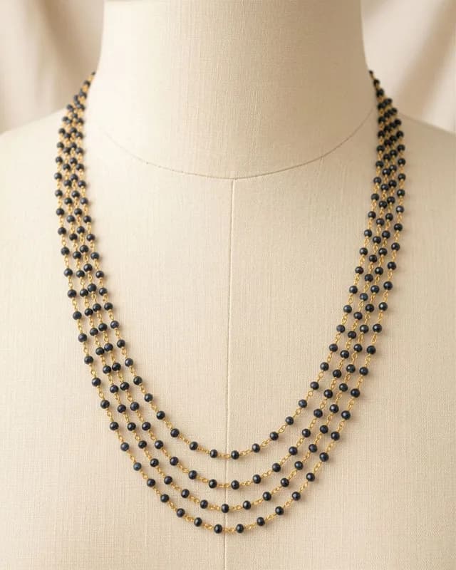 Regal Layers Crystal Mangalsutra Necklace 2