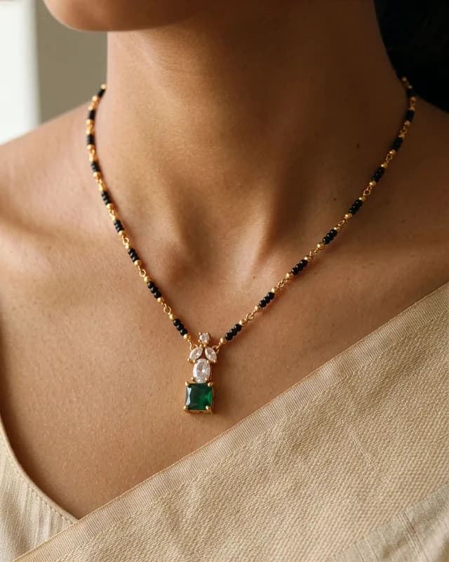 Emerald Dew Mangalsutra Necklace