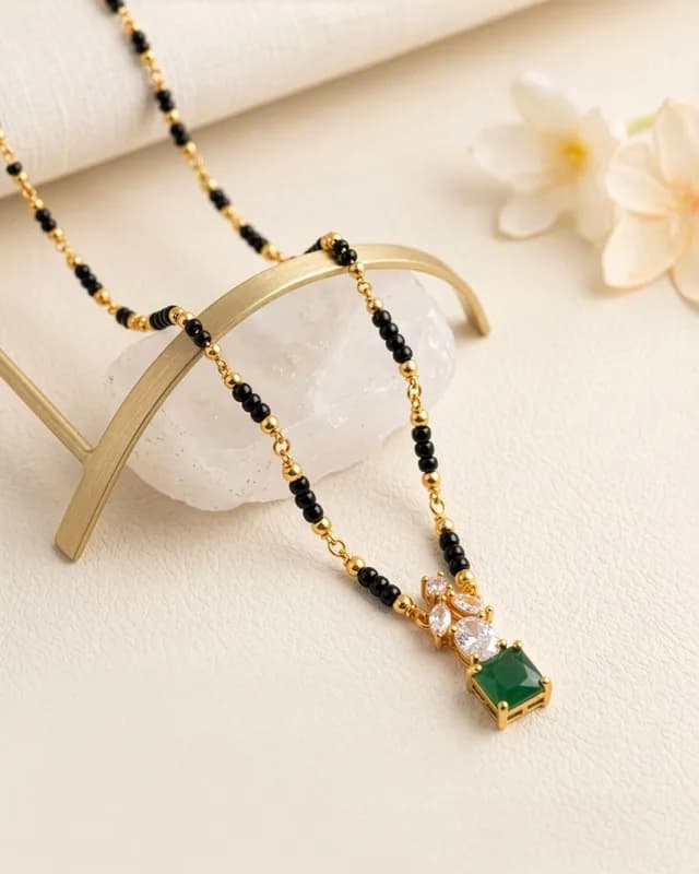 Emerald Dew Mangalsutra Necklace 2