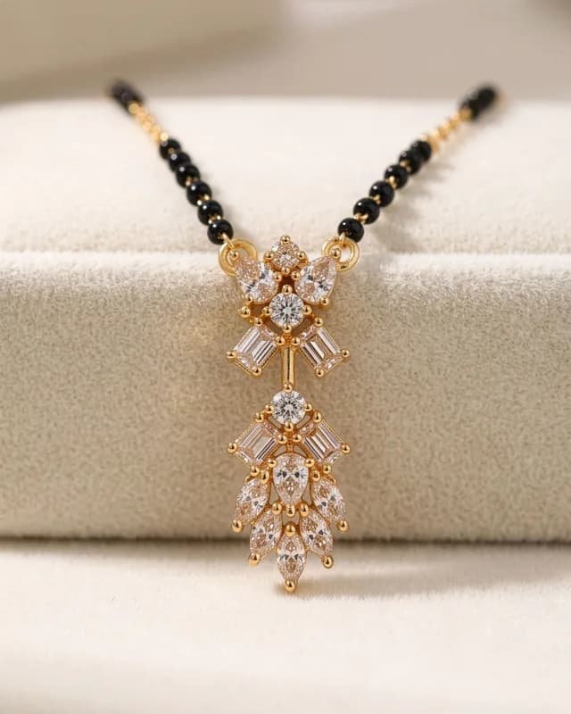 Floral Grace Mangalsutra Necklace 2
