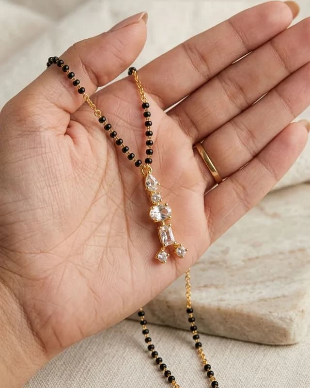 Lumi Drop Mangalsutra Necklace 2