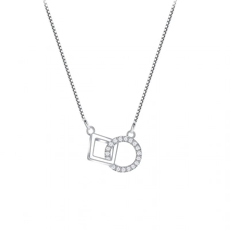 Zircon Geometric Pendant Necklace 5
