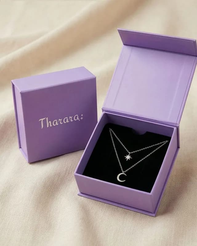 Star Moon Double Layer Necklace 4
